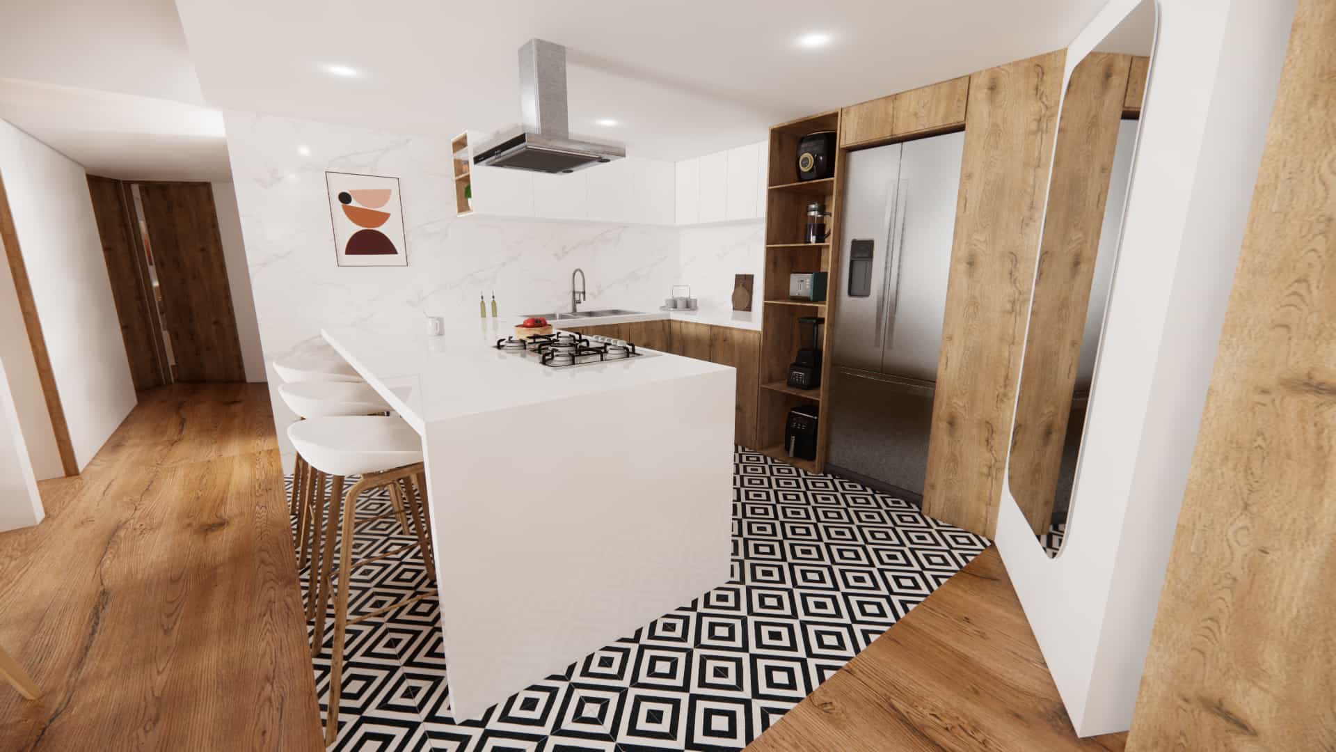 Diseño cocina intregal en Bogotá