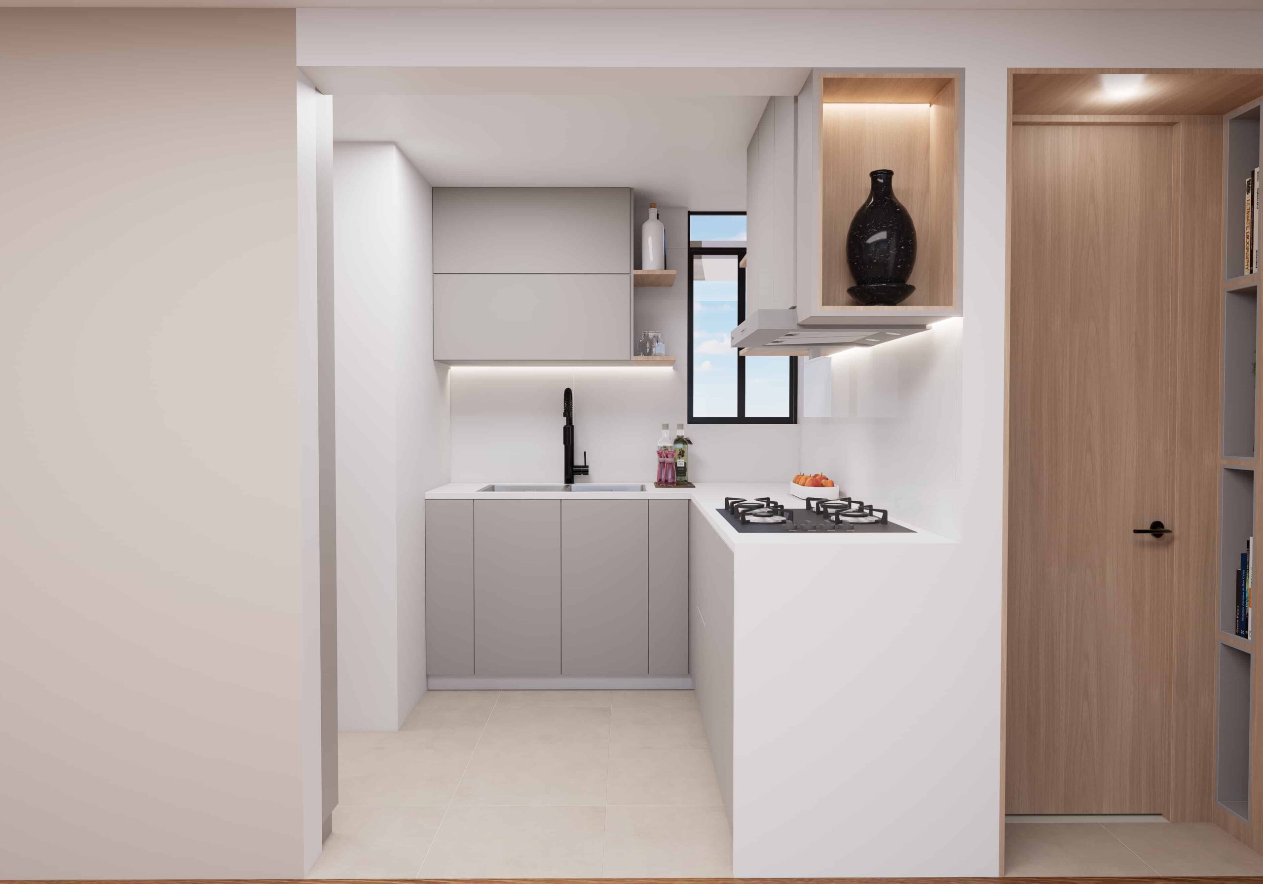 Diseño cocina moderna en Bogotá