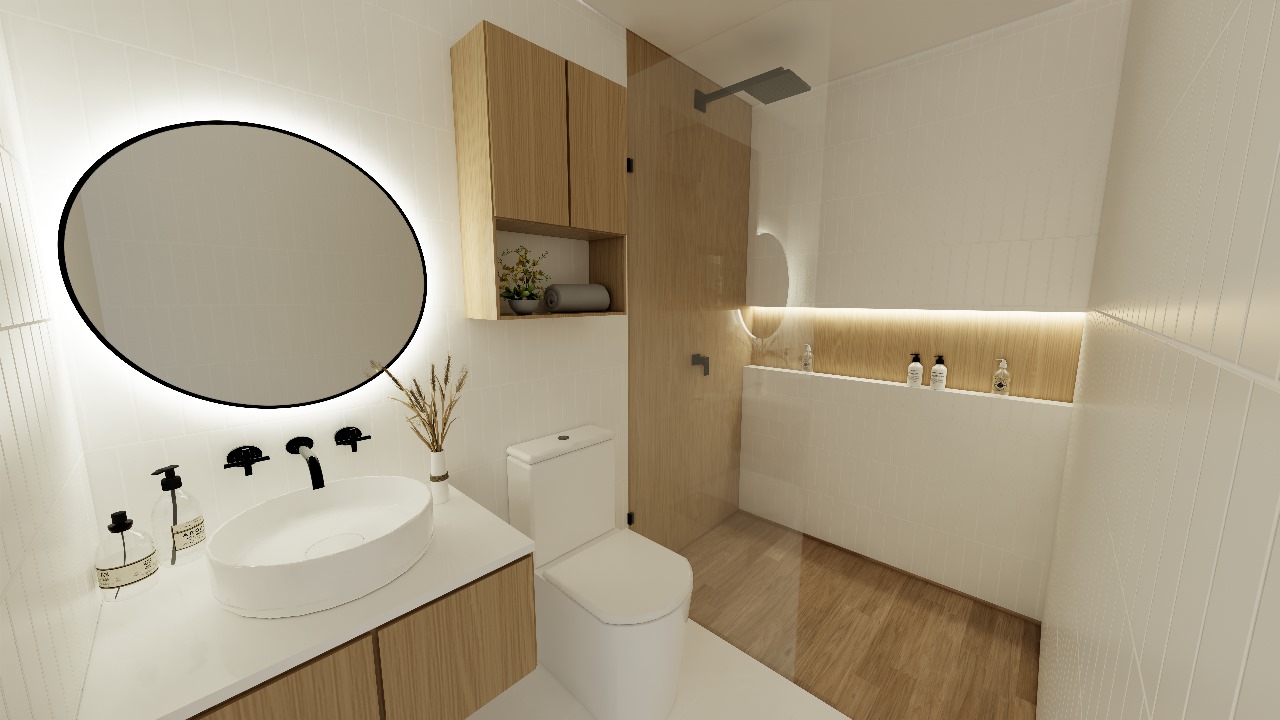 Diseño de baño moderno y principal