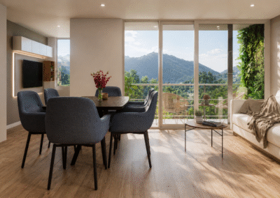 Diseño de interiores apartamento obra gris