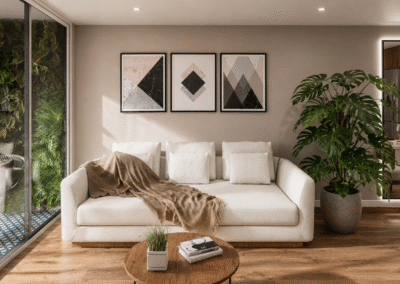 Diseño de interiores apartamento obra gris