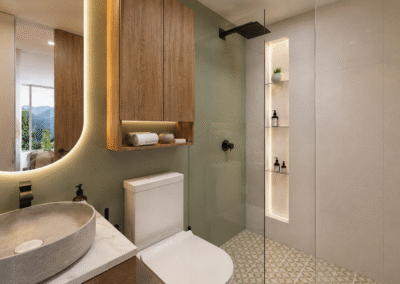 Diseño de interiores apartamento obra gris