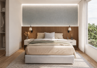 Diseño de interiores apartamento obra gris