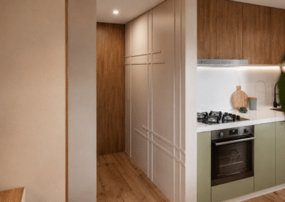Diseño de interiores apartamento obra gris