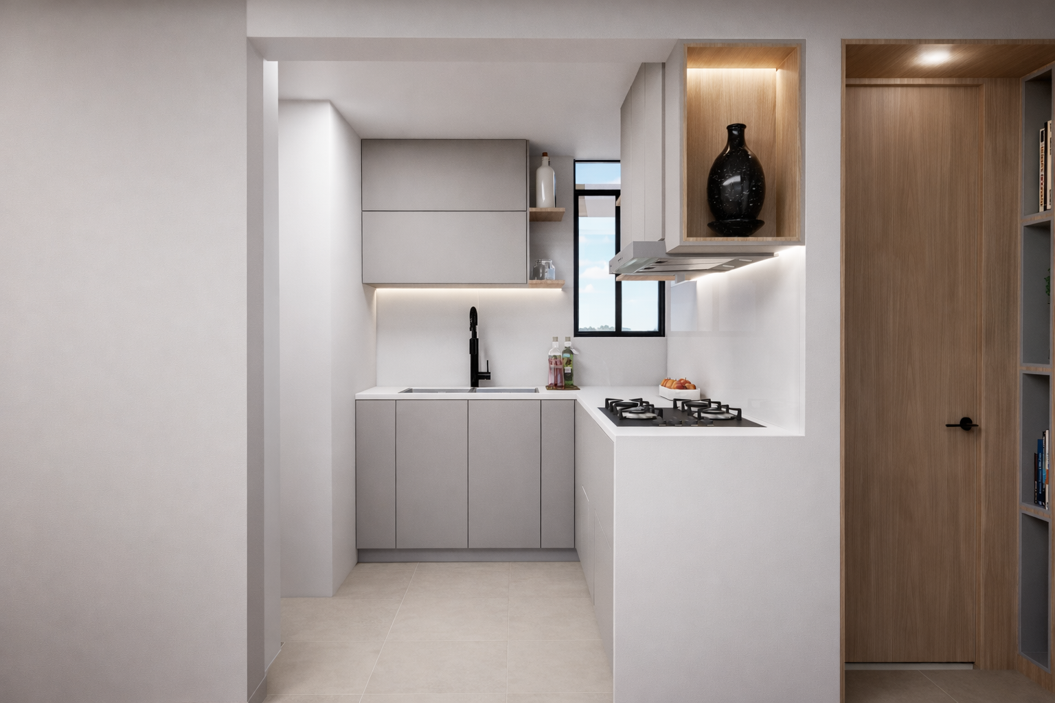 Diseño de interiores cocina moderna