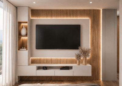 Diseño de interiores apartamento obra gris