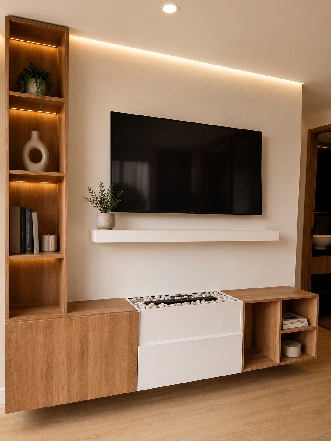 Sala moderna remodelada Remodelacion y diseño apartamento
