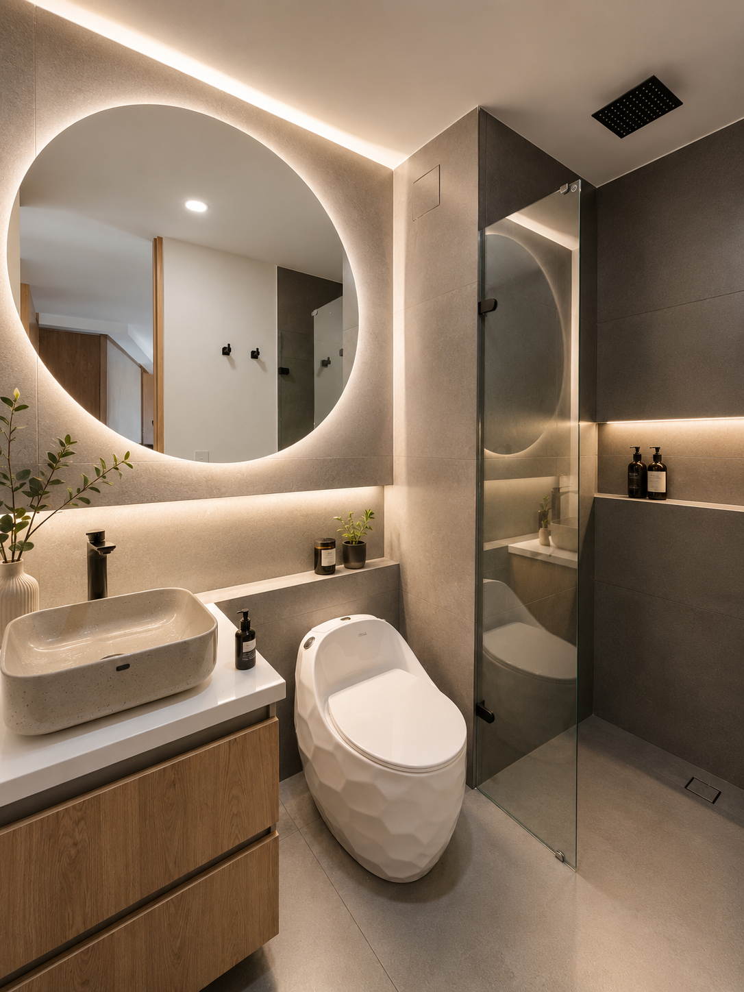 Diseño y remodelacion de baño moderno