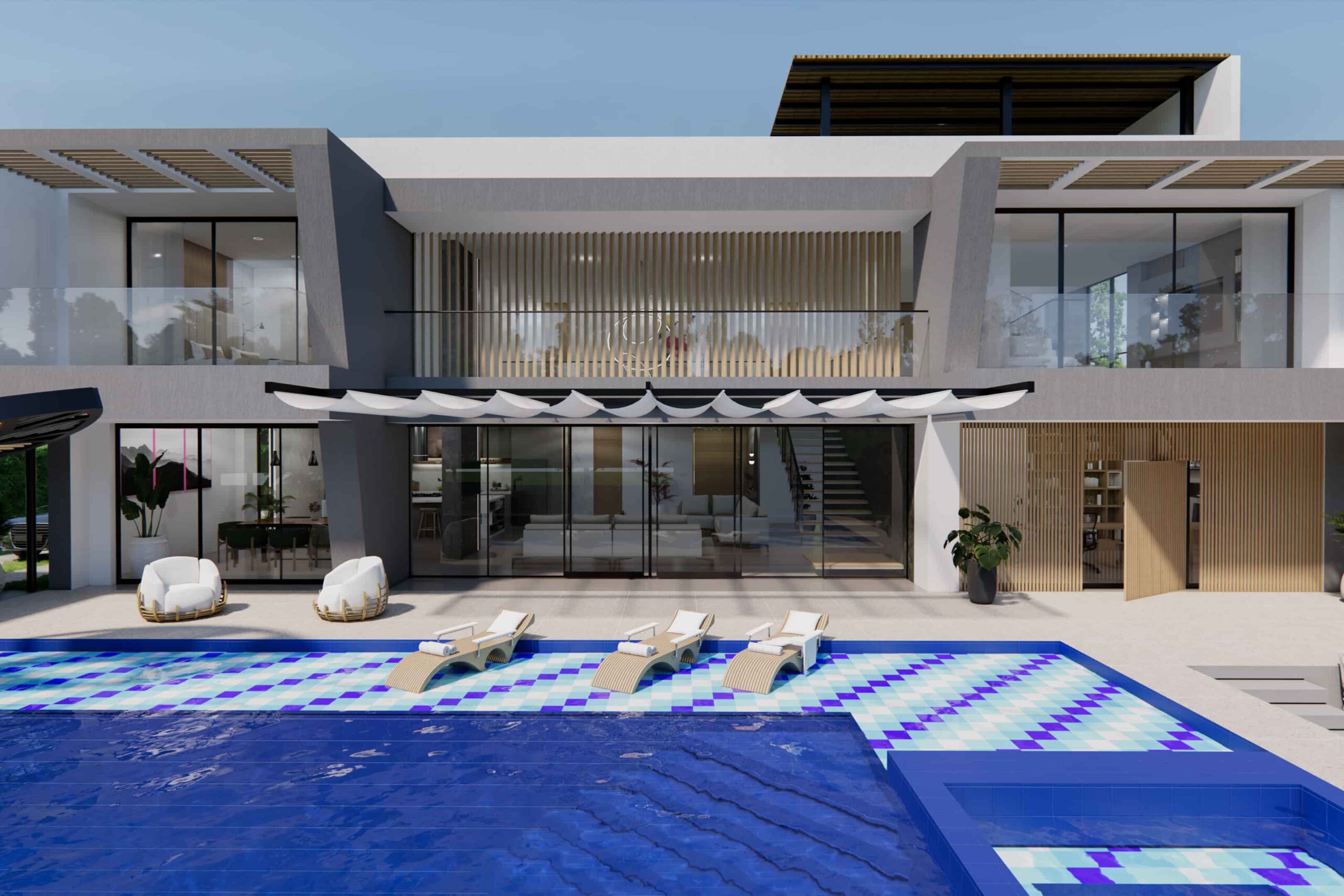 Fachada Posterior casa de campo