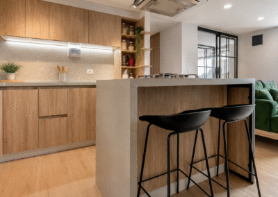 Cocina moderna industrial
