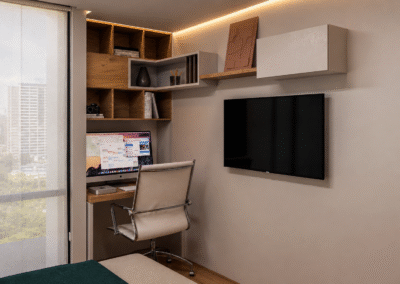 Diseño de interiores apartamento obra gris