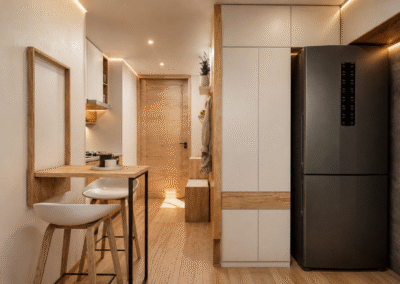Diseño de interiores apartamento obra gris