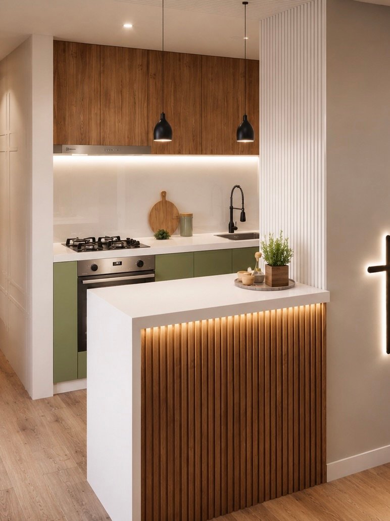 Diseño de interiores apartamento en obra gris