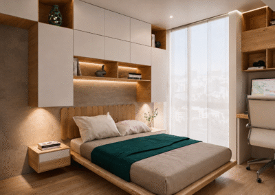 Diseño de interiores apartamento obra gris
