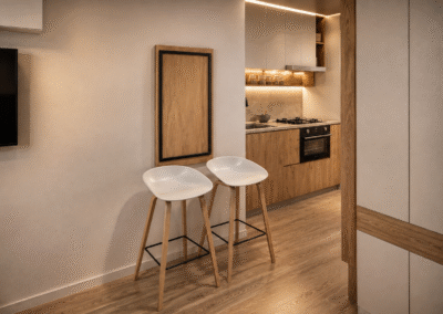 Diseño de interiores apartamento obra gris