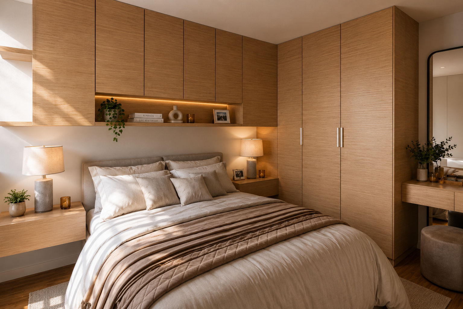 Diseño de interiores apartamento obra gris