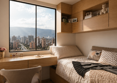 Diseño de interiores apartamento obra gris
