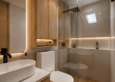 Diseño de interiores apartamento obra gris