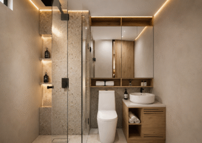 Diseño de interiores apartamento obra gris