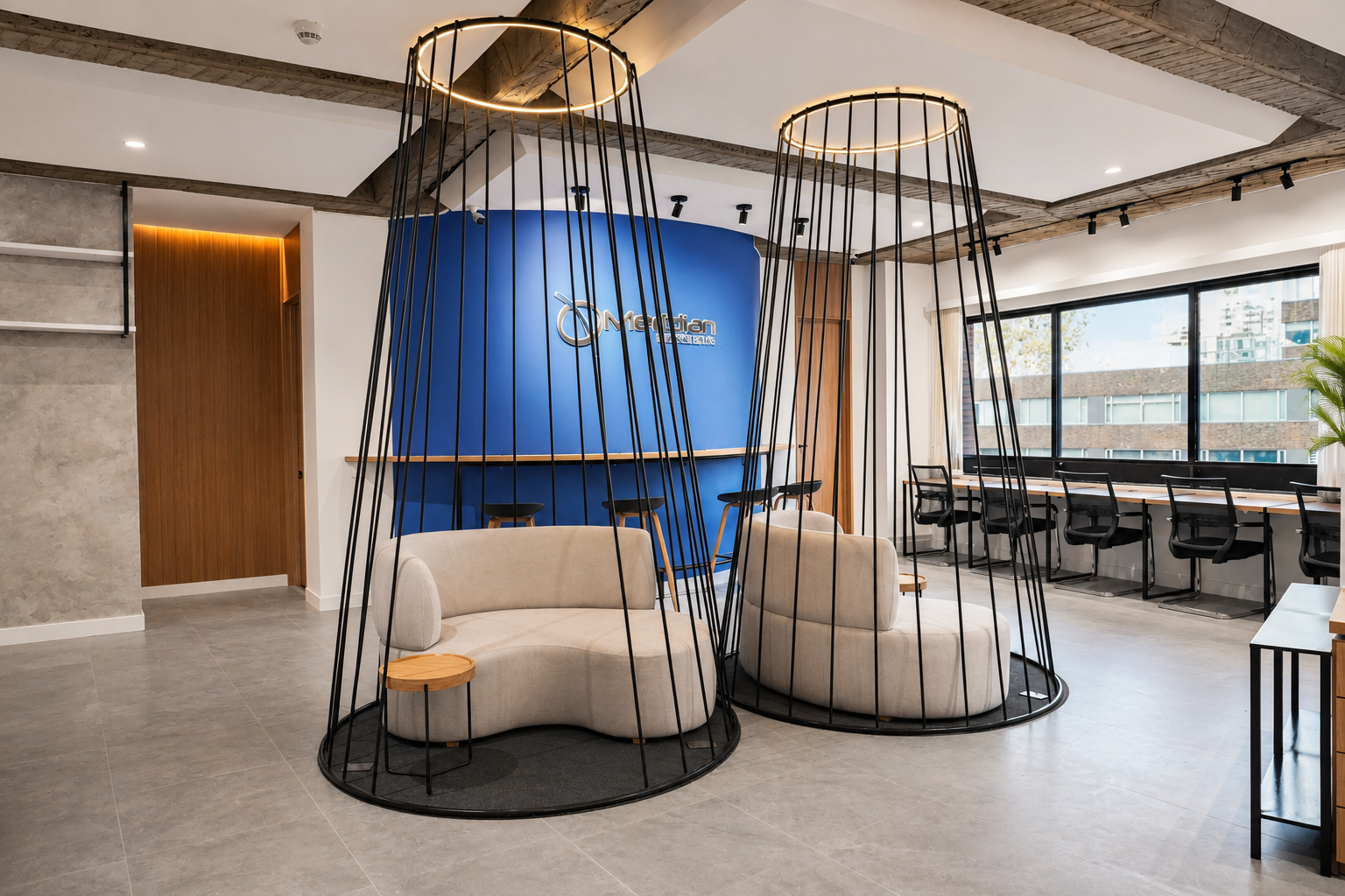 Oficina después de la remodelación y diseño corporativo realizado por Estudio López